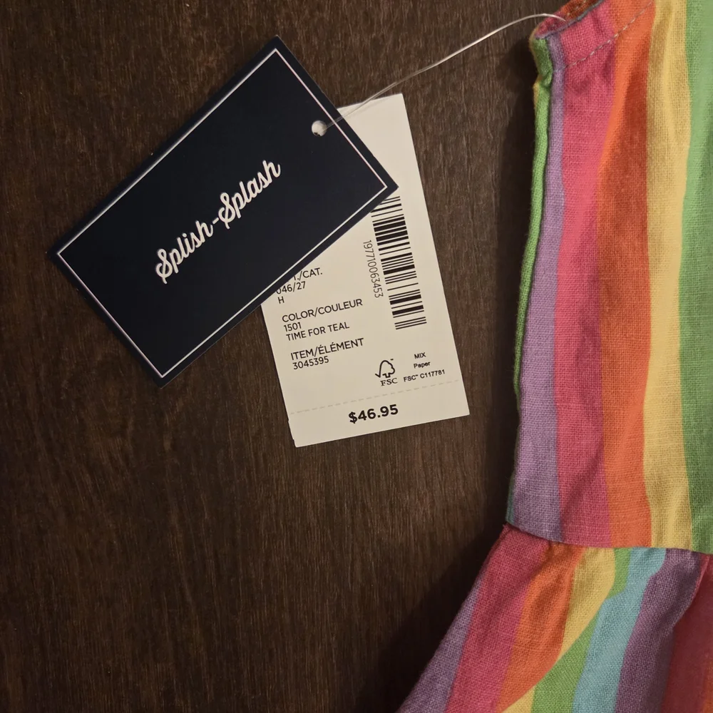 NWT Gymboree Rainbow Striped Casual Dress - Picture 3 of 5